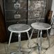 Vintage aluminium cast stools