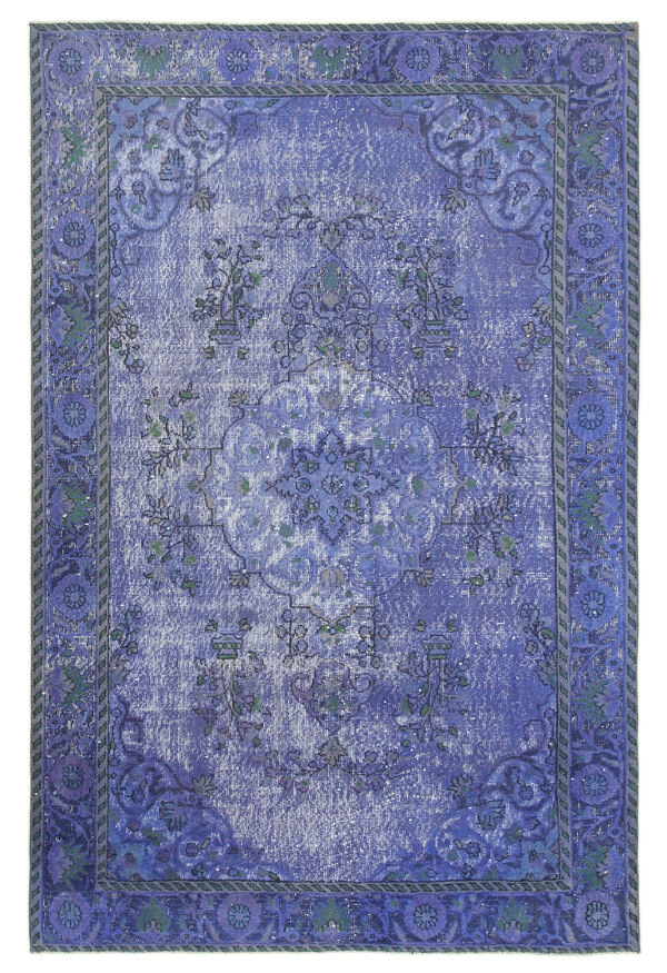 tapis turc bohème noué à la main des années 1970 180 cm x 274 cm tapis violet
