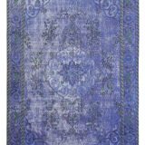 Tapis turc bohème noué à la main des années 1970 180 cm x 274 cm tapis violet