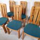 Set of 6 Danish pine dining chairs, 1970s