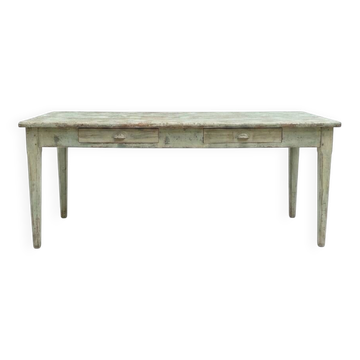 Solid wood farmhouse table