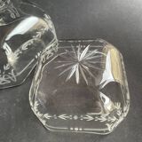 2 Saladiers en cristal taillé style Louis XVI