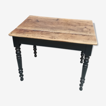 Table bistrot black ans wood