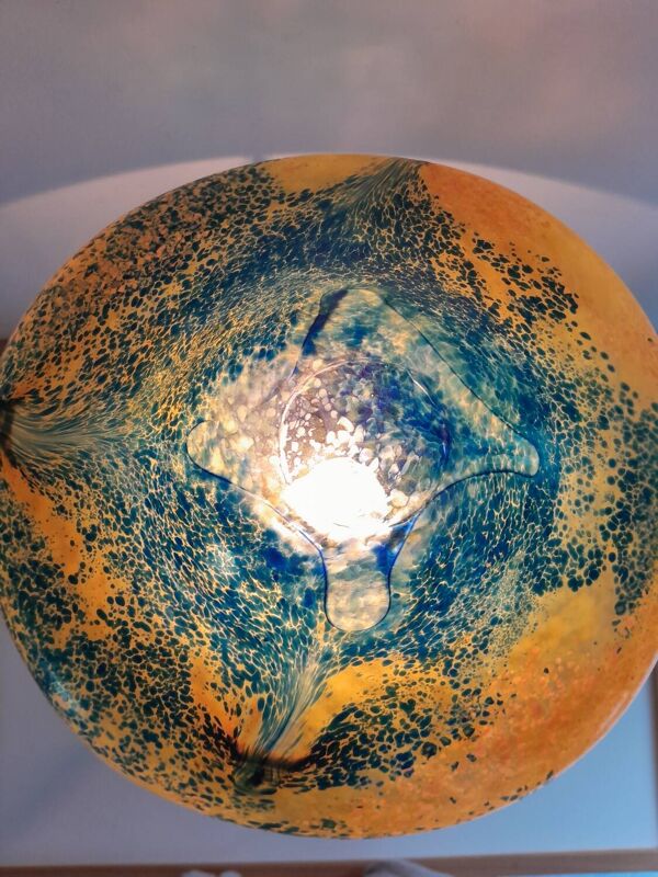 Lampe style art nouveau 1950 paris star trade mark et pâte de verre