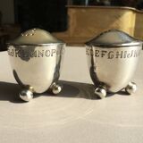 silver-plated salt and pepper shaker set