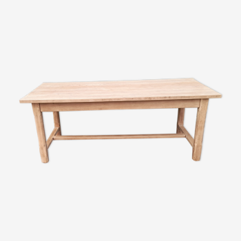 Farm table in solid oak wood raw