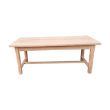 Farm table in solid oak wood raw