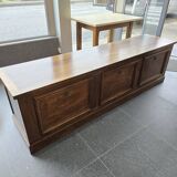 Large walnut sloping cabinet