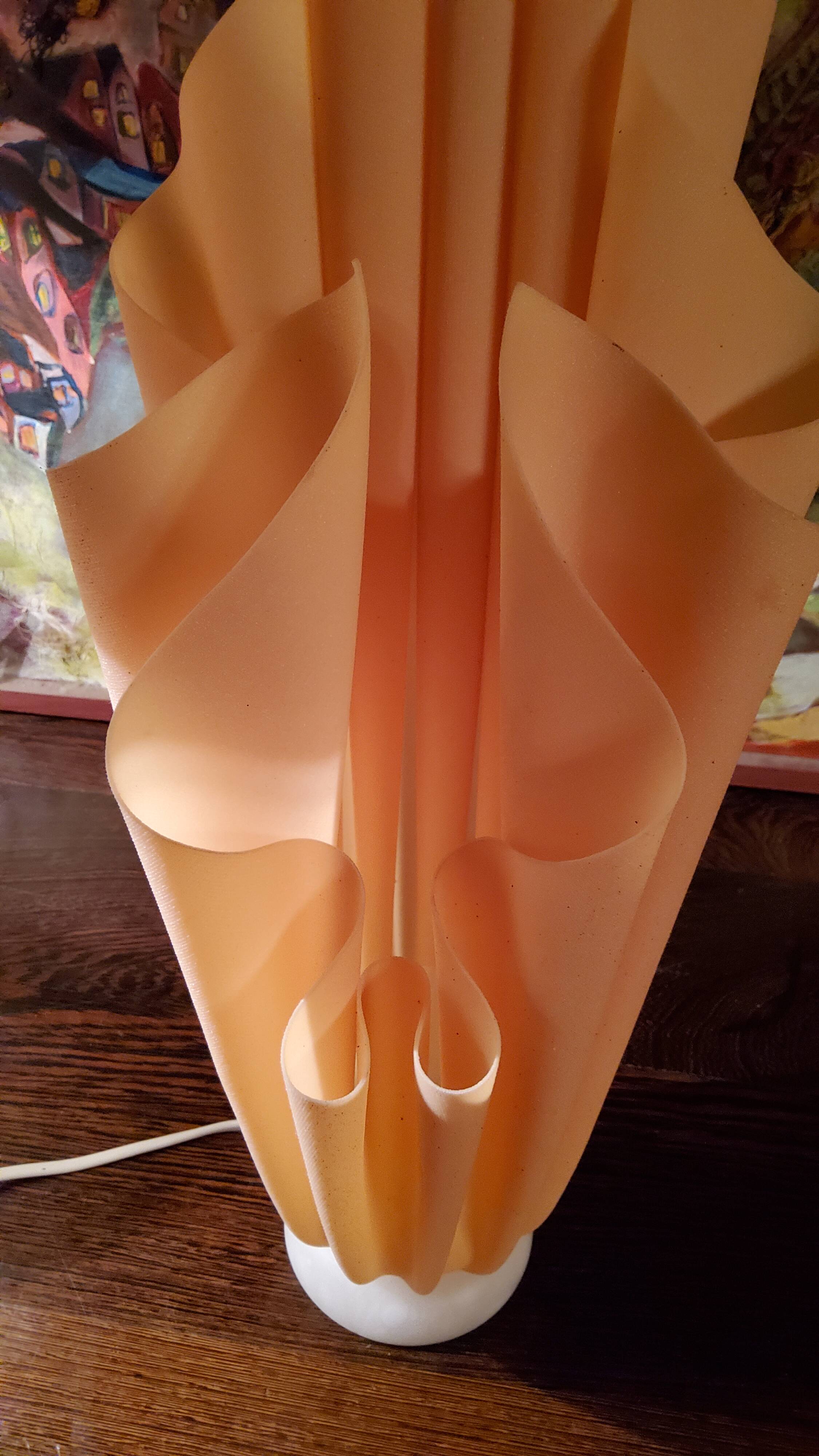 Athena lamp by Georgia Jacob marble and resin 53cm