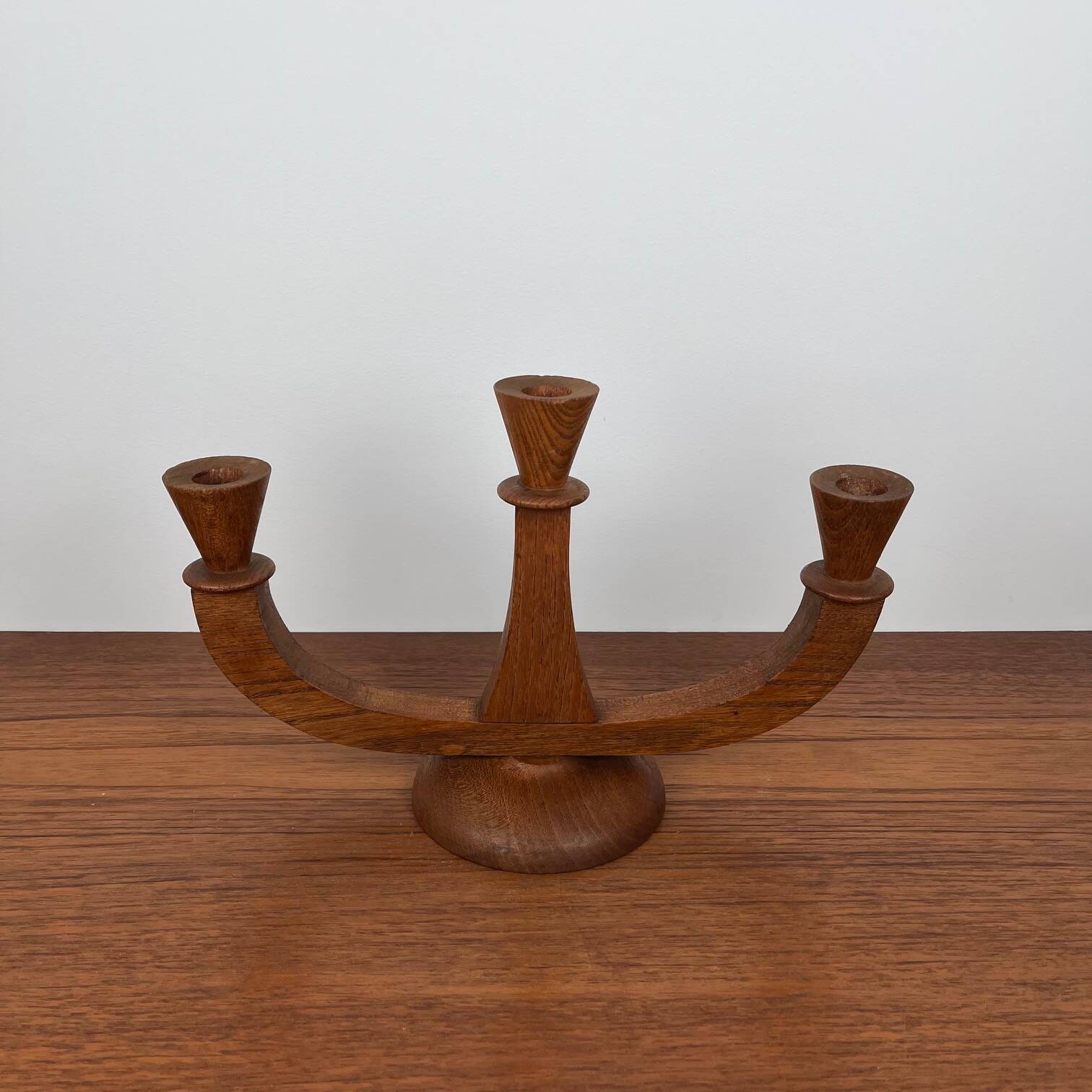3-arm teak candle holder, 1960/70