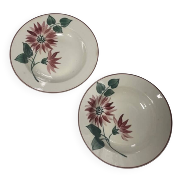Assiettes creuses florale hbcm