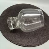 6 glasses model "fjord" by durobor transparent foot with vintage bubble