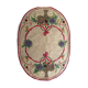 old oval placemat handmade embroidery 36x50
