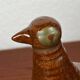 Bouteille en forme d'oiseau de poterie d'atelier danoise moderne du milieu du siècle, années 1960