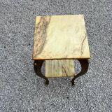 Marble and brass side table
