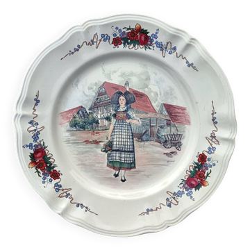 Large dish Obernai Sarreguemines