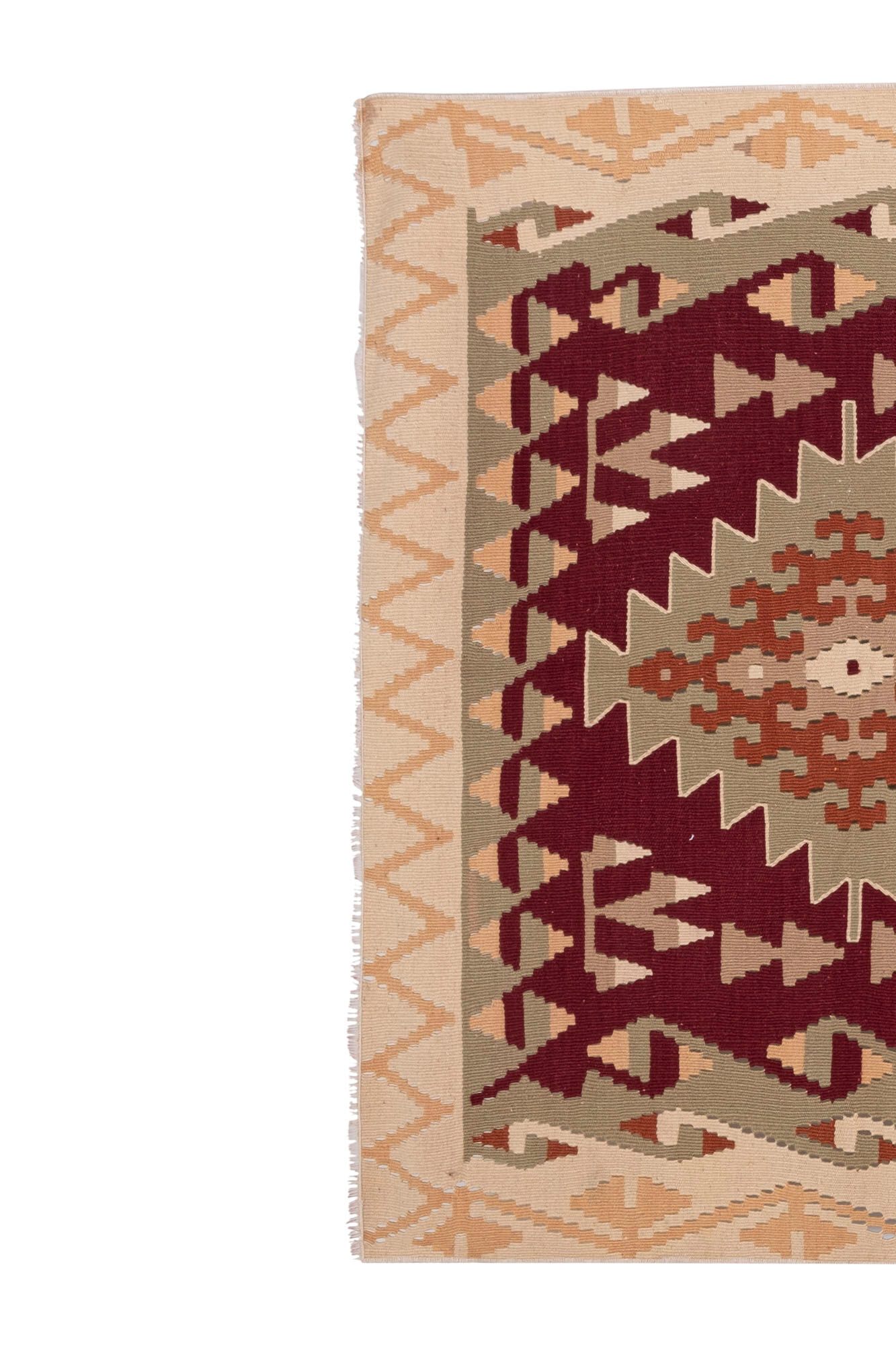 Vintage turkish kayseri kilim rug 4' x 7'5"