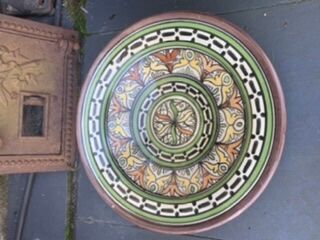 Oriental hand painted decorative cup signed safi Morocco vintage