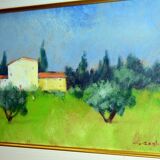 Lush Landscape & Meadow in Bloom Oil Painting