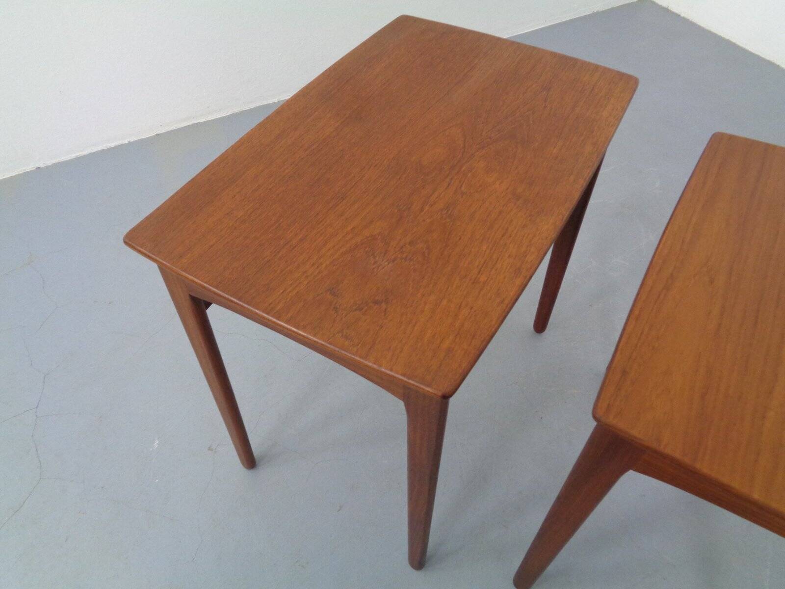 Danish Teak Nesting Tables, 1960s, Set of 3