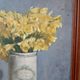 Tableau bouquet de fleurs jonquilles années 20
