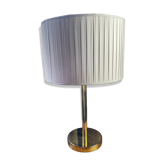 Brass lamp with pleated shade