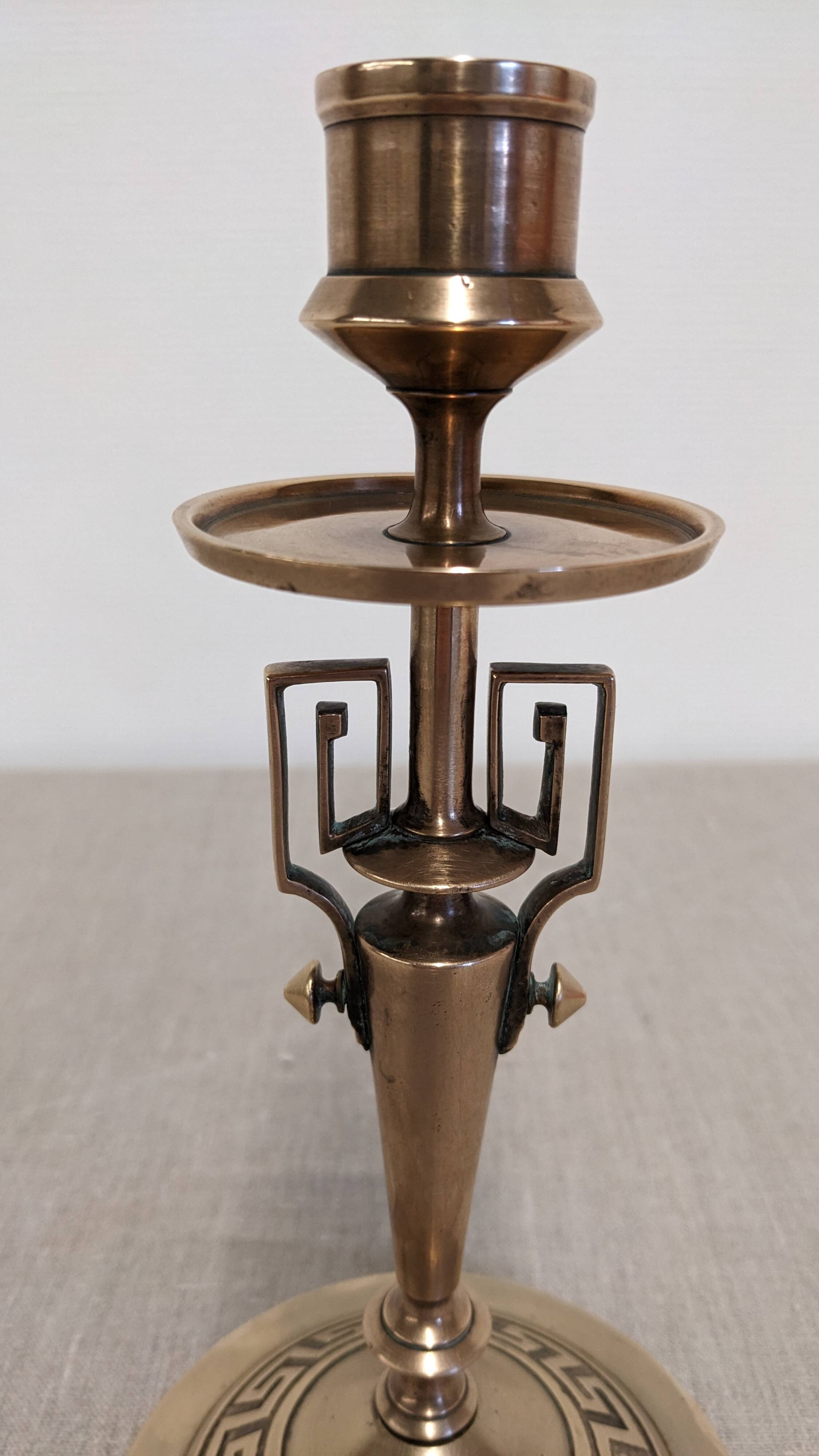 Art Deco bronze candlestick, France circa 1920