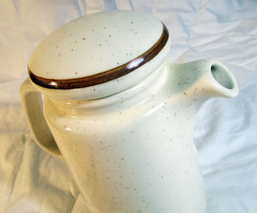 Cream ceramic coffee maker
