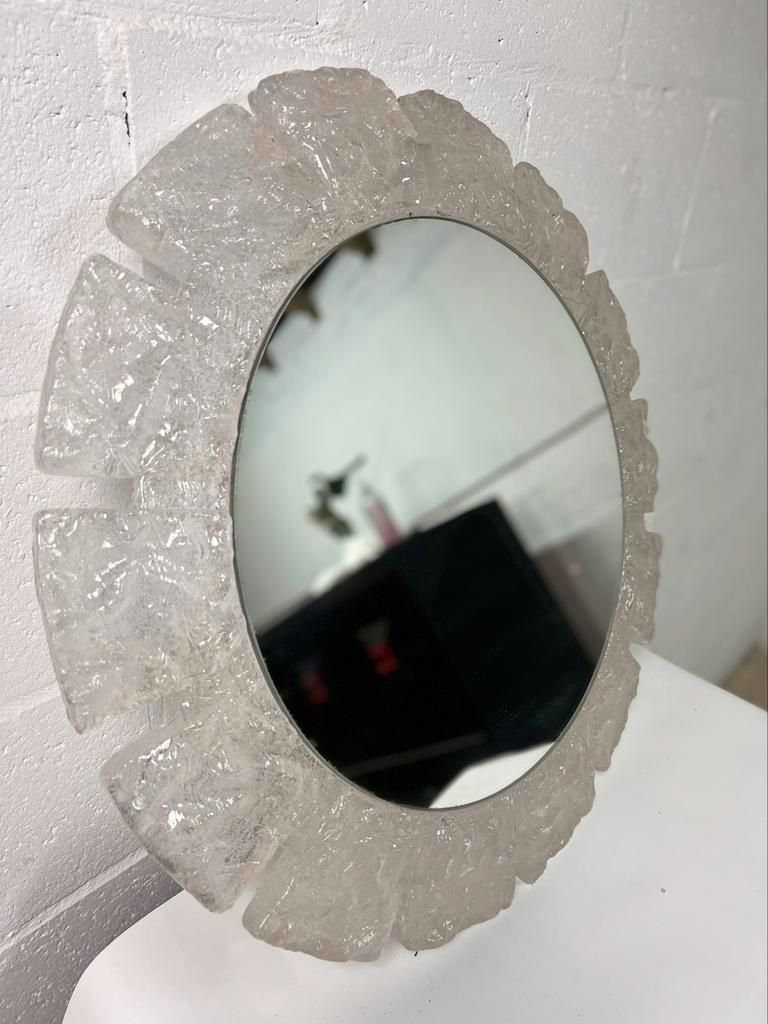 vintage mirror iced glass hillebrand