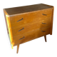 Commode pieds compas en chêne, France années 60