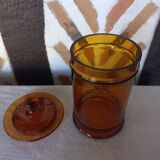Amber glass jar