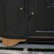 Art Deco buffet with 3 doors in black – Original marble