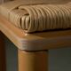 Chaise italienne en bois et osier