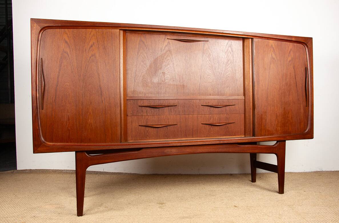 Sideboard, Danish teak Highboard, Ærthoj Jensen and Mølholm Herning 1960