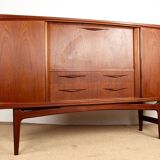 Sideboard, Danish teak Highboard, Ærthoj Jensen and Mølholm Herning 1960