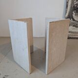 Square travertine coffee table, 1970s.