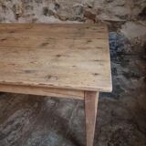 Farm table in solid oak, beech, and pine, early 20th century.