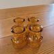 Lot de 4 verres ambrés vintage, Italy