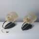 Pair of vintage wall lamps from the 1950s in brass.