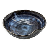 Ao-Hagi Blue Serving Bowl by Seigan Yamane, Contemporary Hagi Ware, Japan
