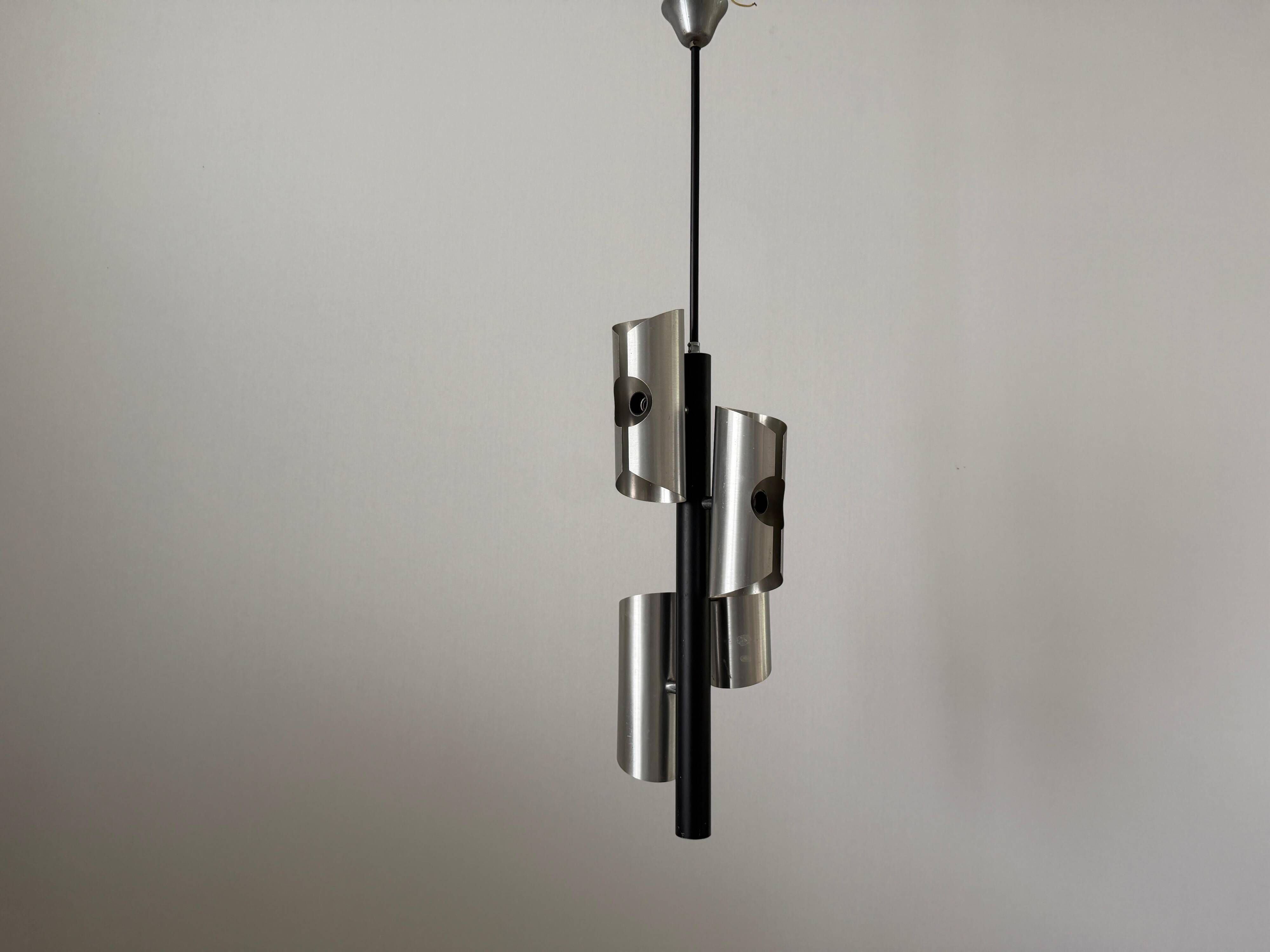 Metal ceiling light with 4 heads, 1960s, Germany