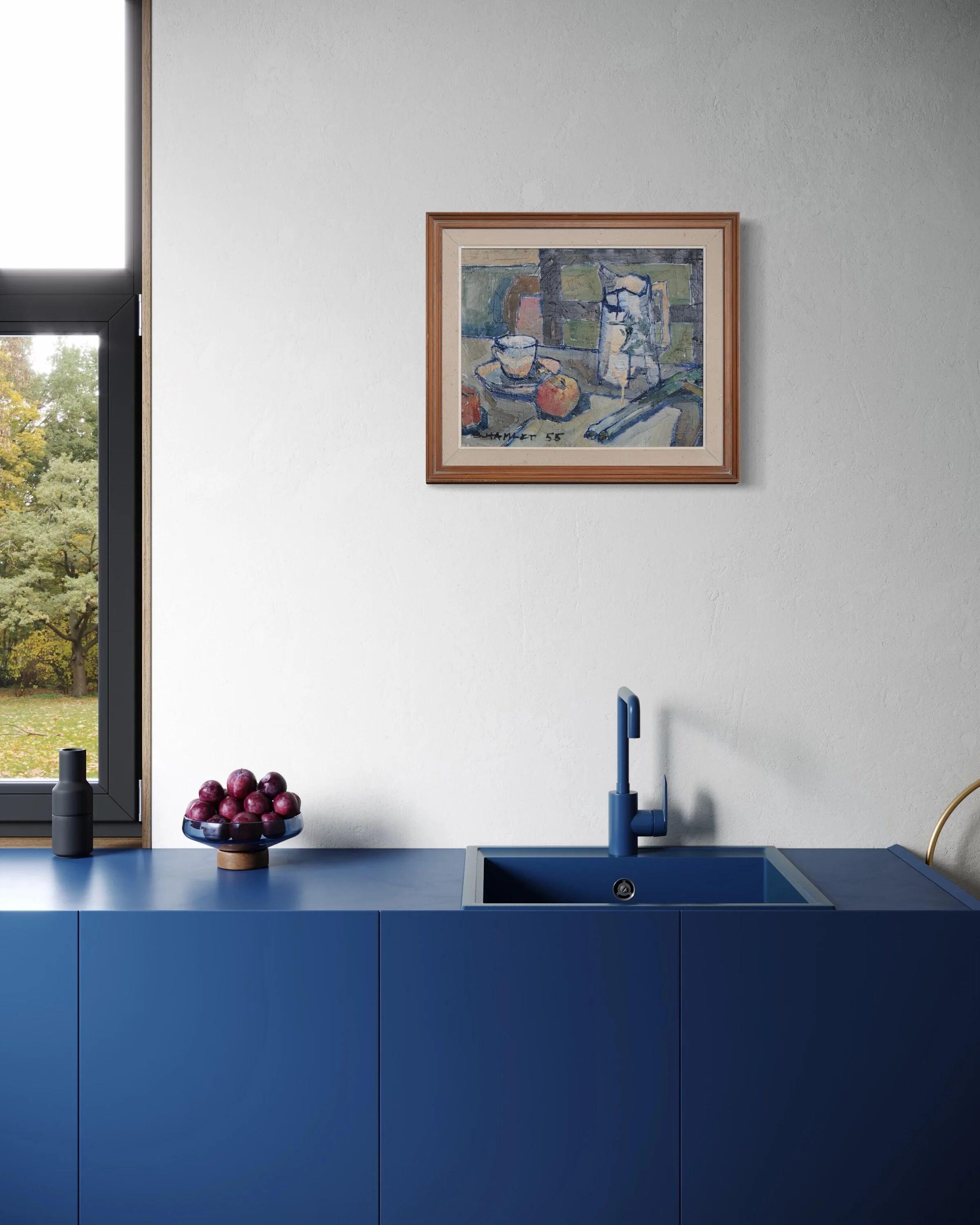 Sven-Olof Hamlet still life oil painting with pitcher | 1955