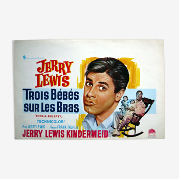 Affiche cinéma originale "3 bébés sur les bras" Jerry Lewis