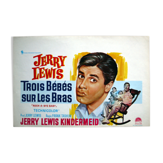 Affiche cinéma originale "3 bébés sur les bras" Jerry Lewis