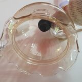 Hanging lamp vintage glass lightly smoked amber