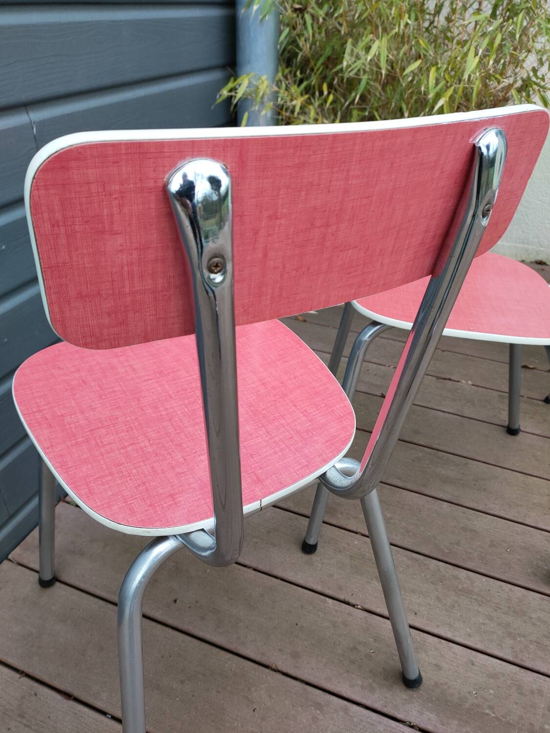 Paire de chaises en formica vintage