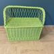 Vintage rattan bench toy chest