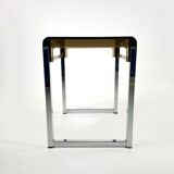 Vintage plexiglass and chrome side table, France, circa 1970
