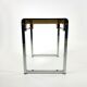 Vintage plexiglass and chrome side table, France, circa 1970