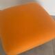 Pouf en tissu orange et métal tubulaire, 1970
